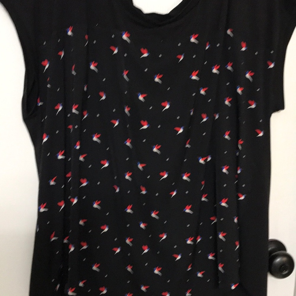 EUC Bird Short Sleeve Tunic Top Shirt by Torrid 1x - Picture 2 of 5